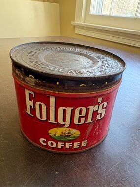 Vintage Folger’s Coffee Tin 50’s